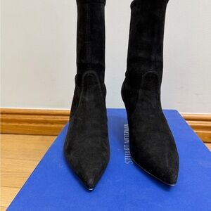 Stuart Weitzman Women's Rapture 75, Black Suede